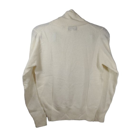 VTG 80s Glory 3 Knit Turtleneck Sweater Ivory Lambswool Angora Ski Winter Aspen - Picture 3 of 5